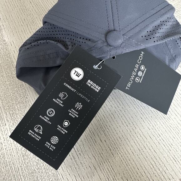 Truwear‎ Birdie 2.0 Charcoal Snapback Hat One Size NWT Golf Cap Adjustable - Picture 5 of 6